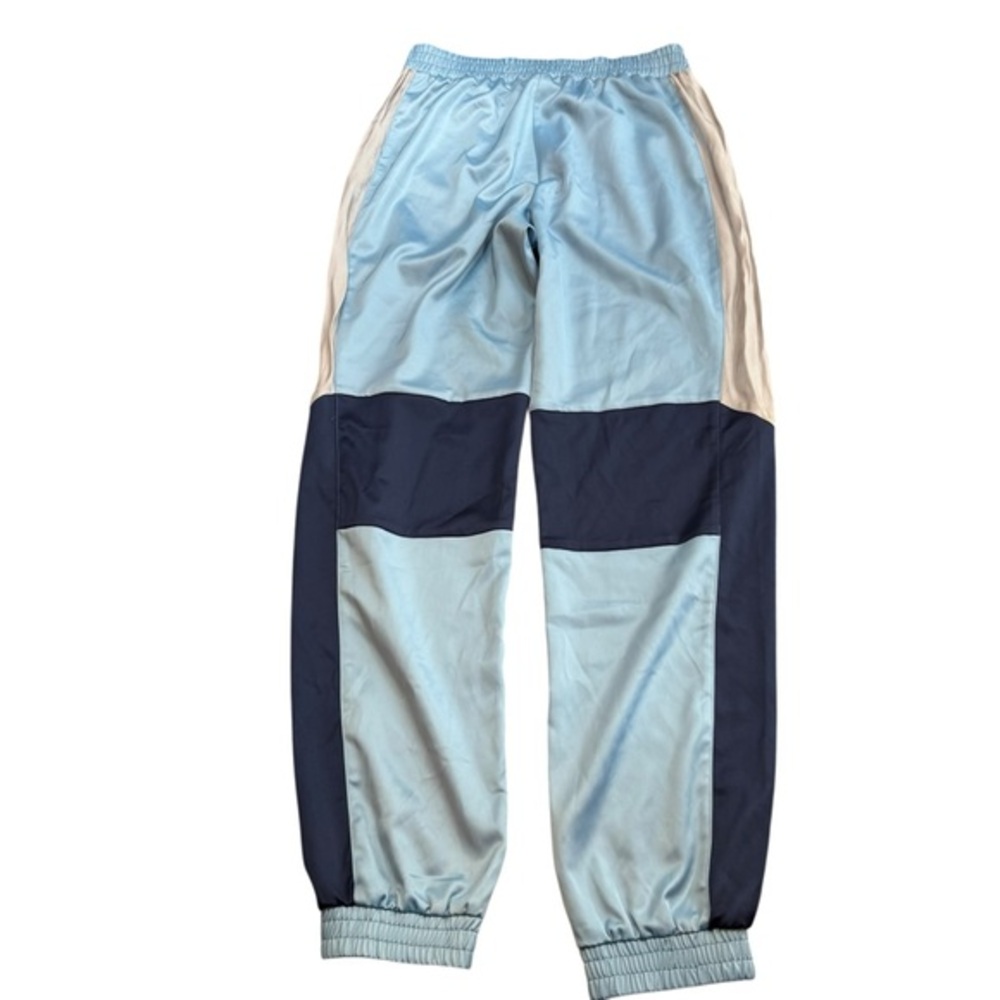 Juicy Couture‎ Women’s M Satin Colorblock Jogger Pants Blue Retro Y2K Style NWT - Picture 2 of 9